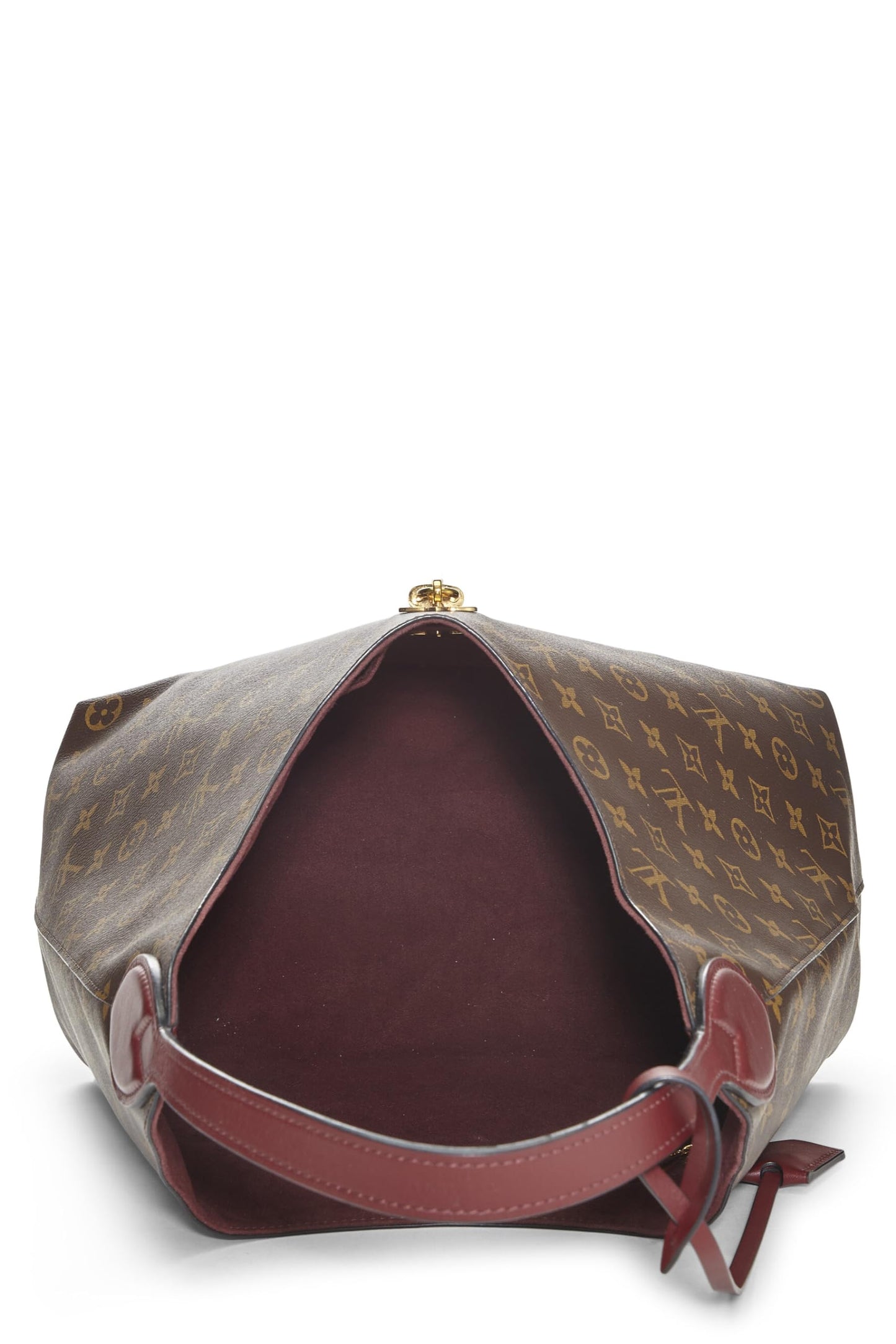 Louis Vuitton, Pre-Loved Burgundy Monogram Flower Hobo, Burgundy