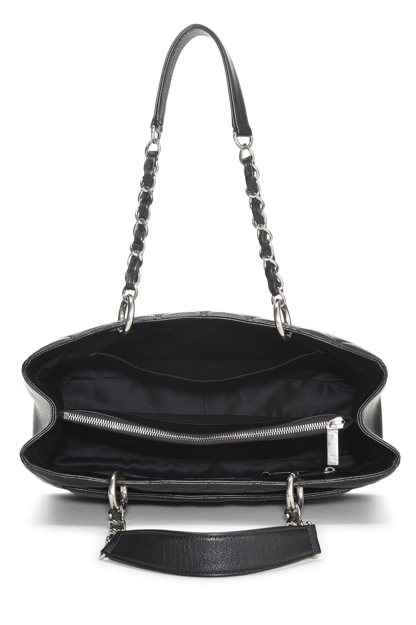 Chanel, Bolso shopping Grand de caviar acolchado negro Pre-Loved (GST), Negro