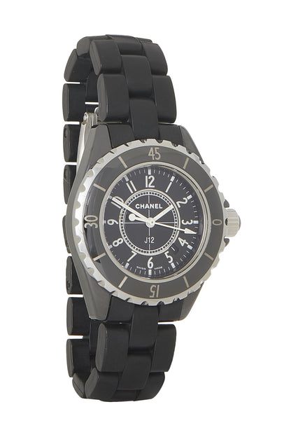 Chanel, Montre J12 33 mm en céramique noire d'occasion, noire