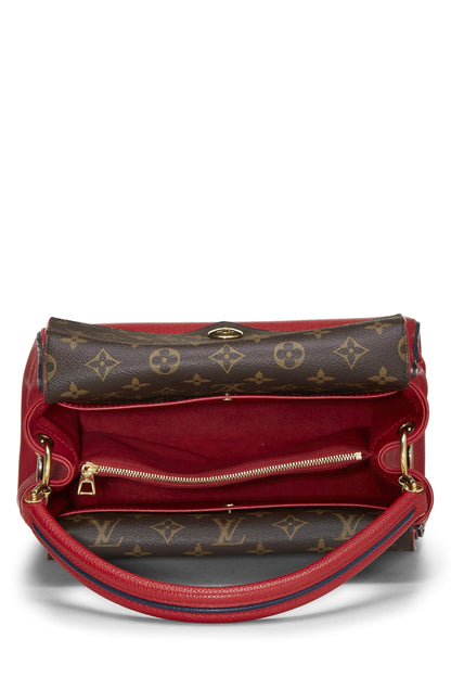 Louis Vuitton, Bolso con doble V de cuero con monograma rojo Pre-Loved, Rojo