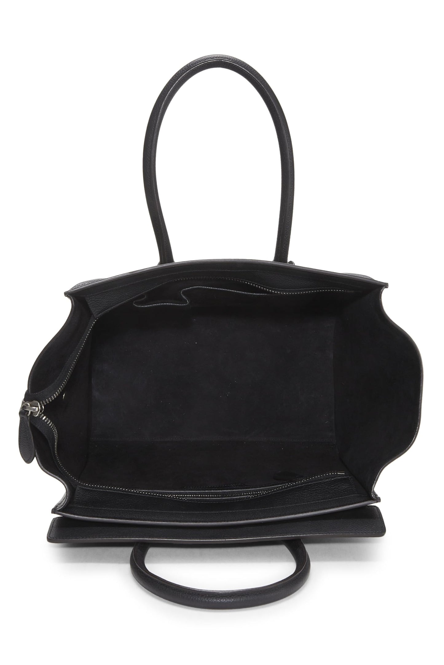 Céline, Mini valise en cuir de veau foulonné noir d'occasion, noir