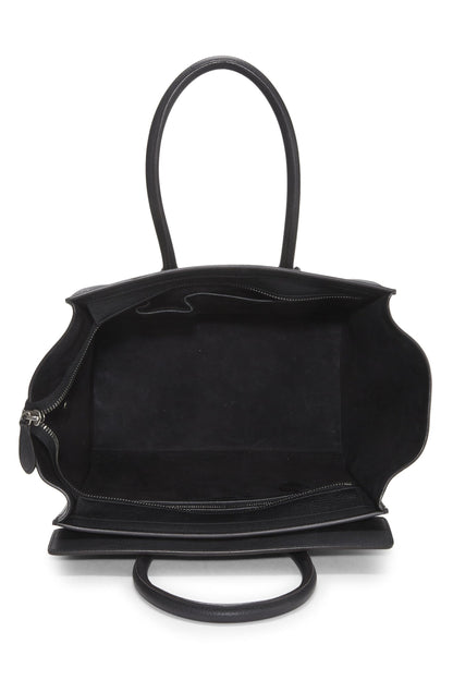 Céline, Maleta mini de piel de becerro con tambores negros Pre-Loved, Negro