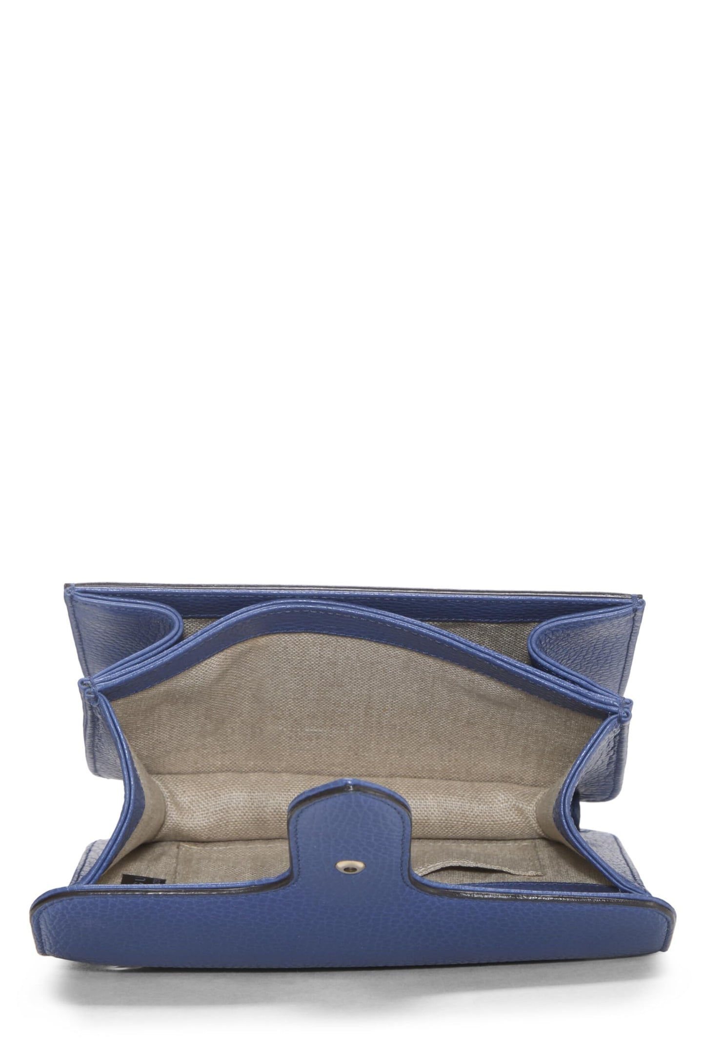 Gucci, petit sac à bandoulière en cuir bleu d'occasion, bleu