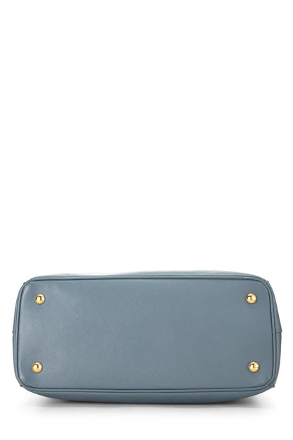 Prada, sac fourre-tout Executive moyen en saffiano bleu d'occasion, bleu