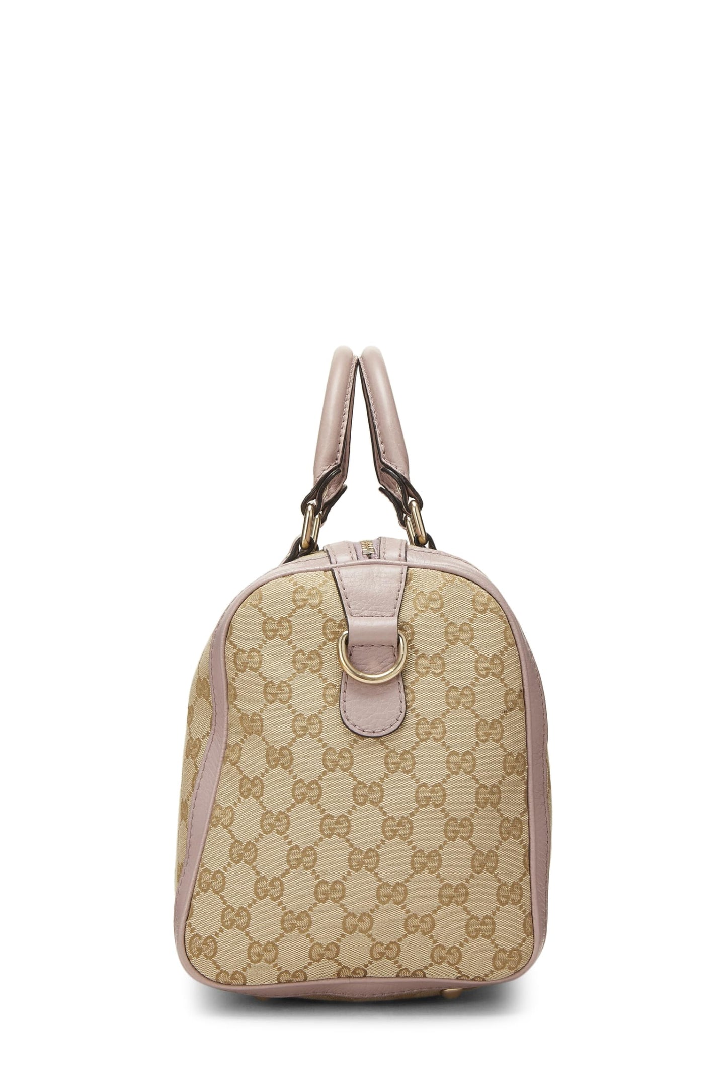 Gucci, sac Boston en toile GG rose d'occasion de taille moyenne, rose