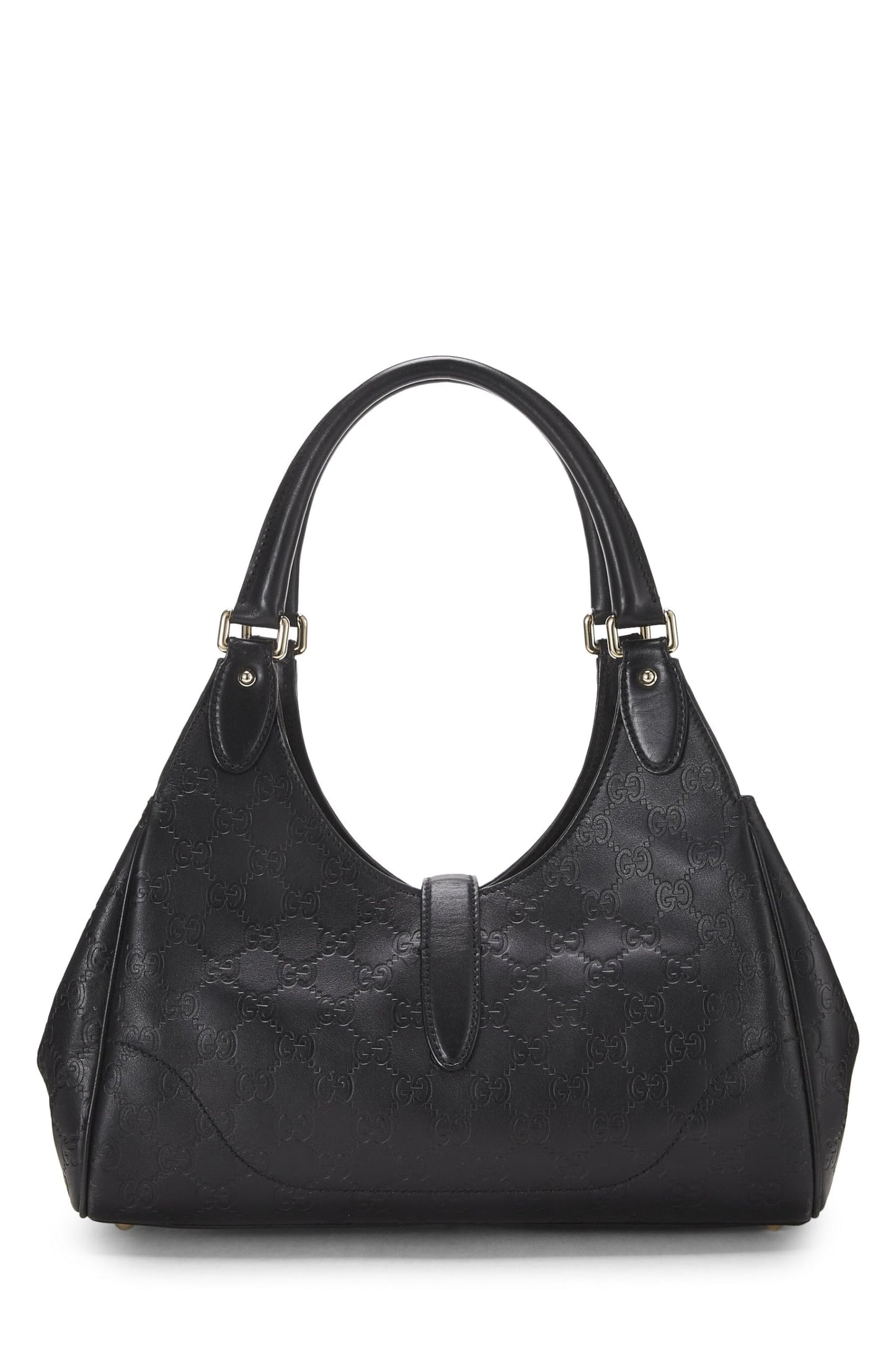 Gucci, Bolso Bardot De Cuero Guccissima Negro Pre-Loved, Negro