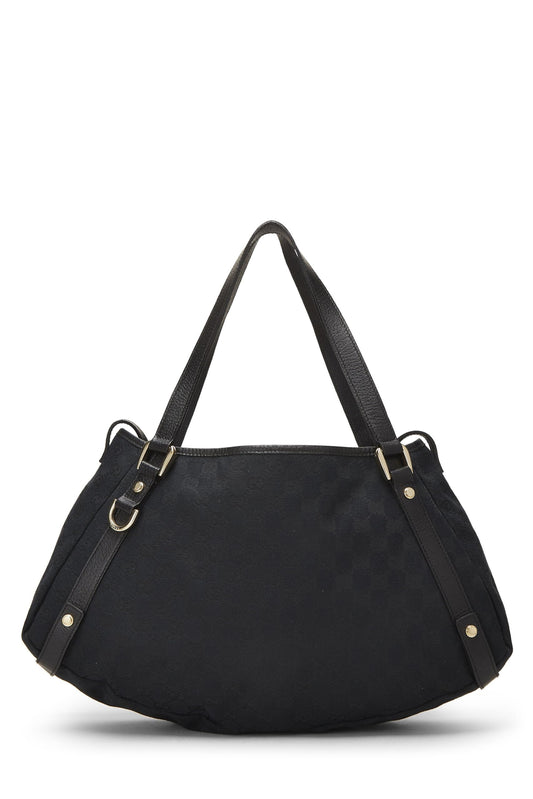 Gucci, Pre-Loved Black Original GG Canvas Abbey Tote, Black