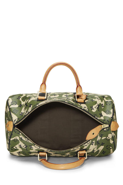 Louis Vuitton, Takashi Murakami x Louis Vuitton Monogramouflage Speedy 35 d'occasion, vert