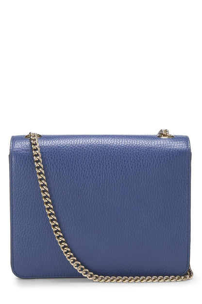 Gucci, petit sac à bandoulière en cuir bleu d'occasion, bleu