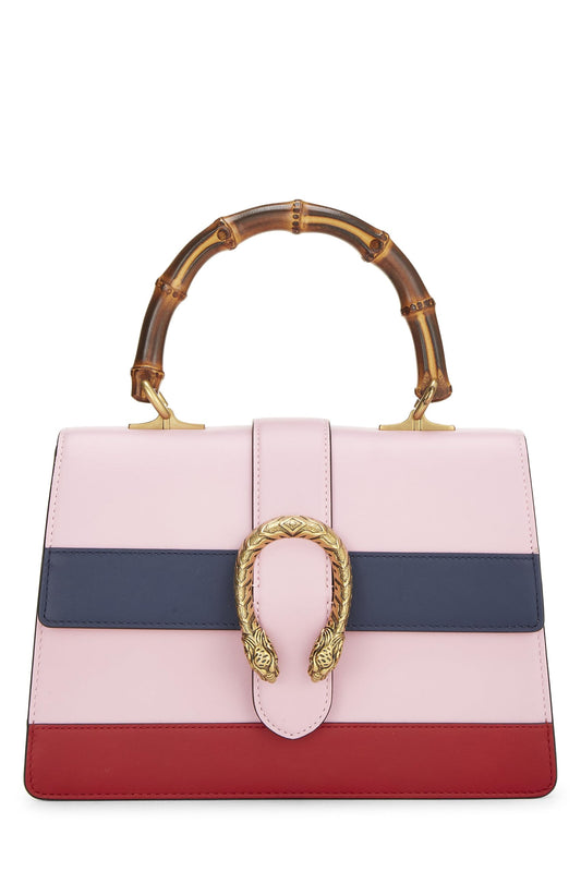 Gucci, Pre-Loved Pink Leather Dionysus Bamboo Handbag, Pink