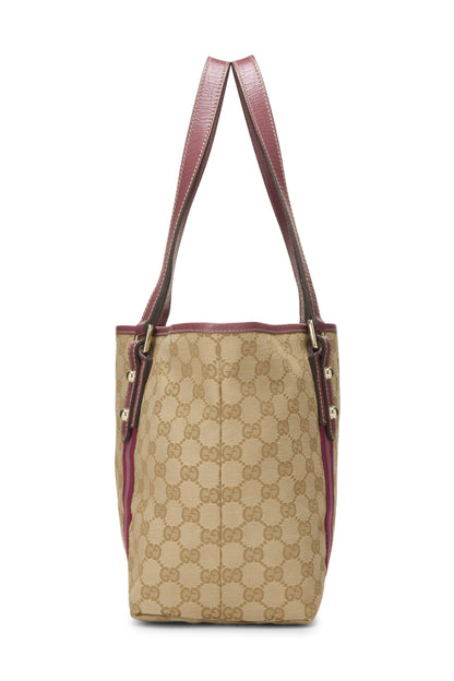 Gucci, sac fourre-tout Jolicoeur en toile GG rose d'occasion, petit modèle, rose