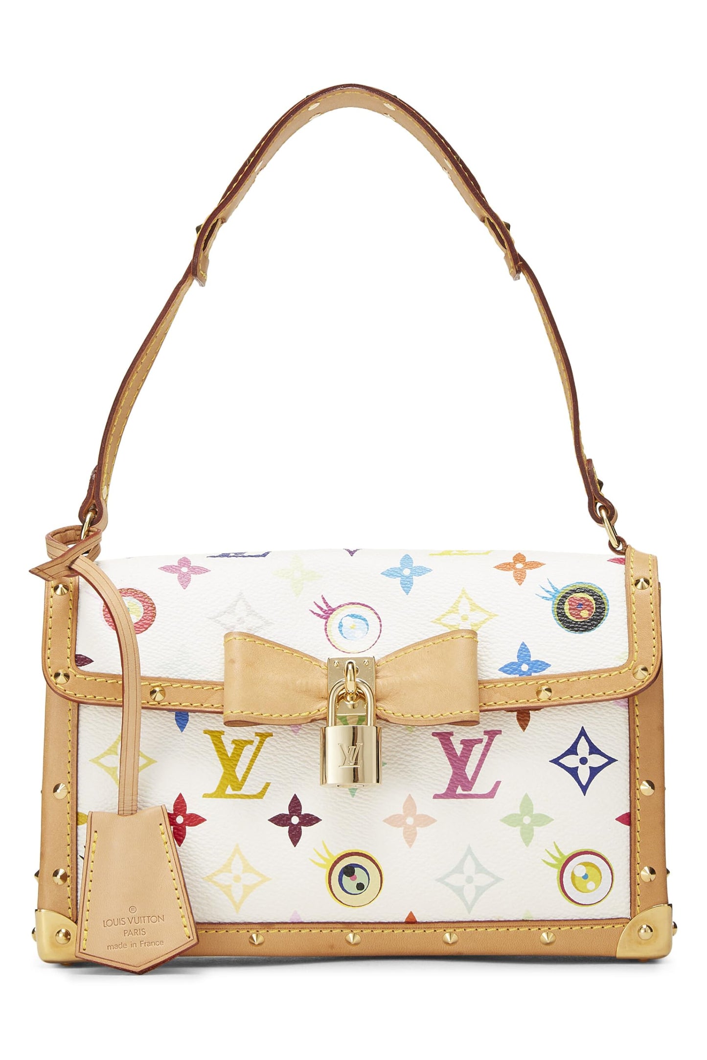 Louis Vuitton, sac Miss You Eye multicolore blanc Monogram de Takashi Murakami x Louis Vuitton d'occasion, blanc