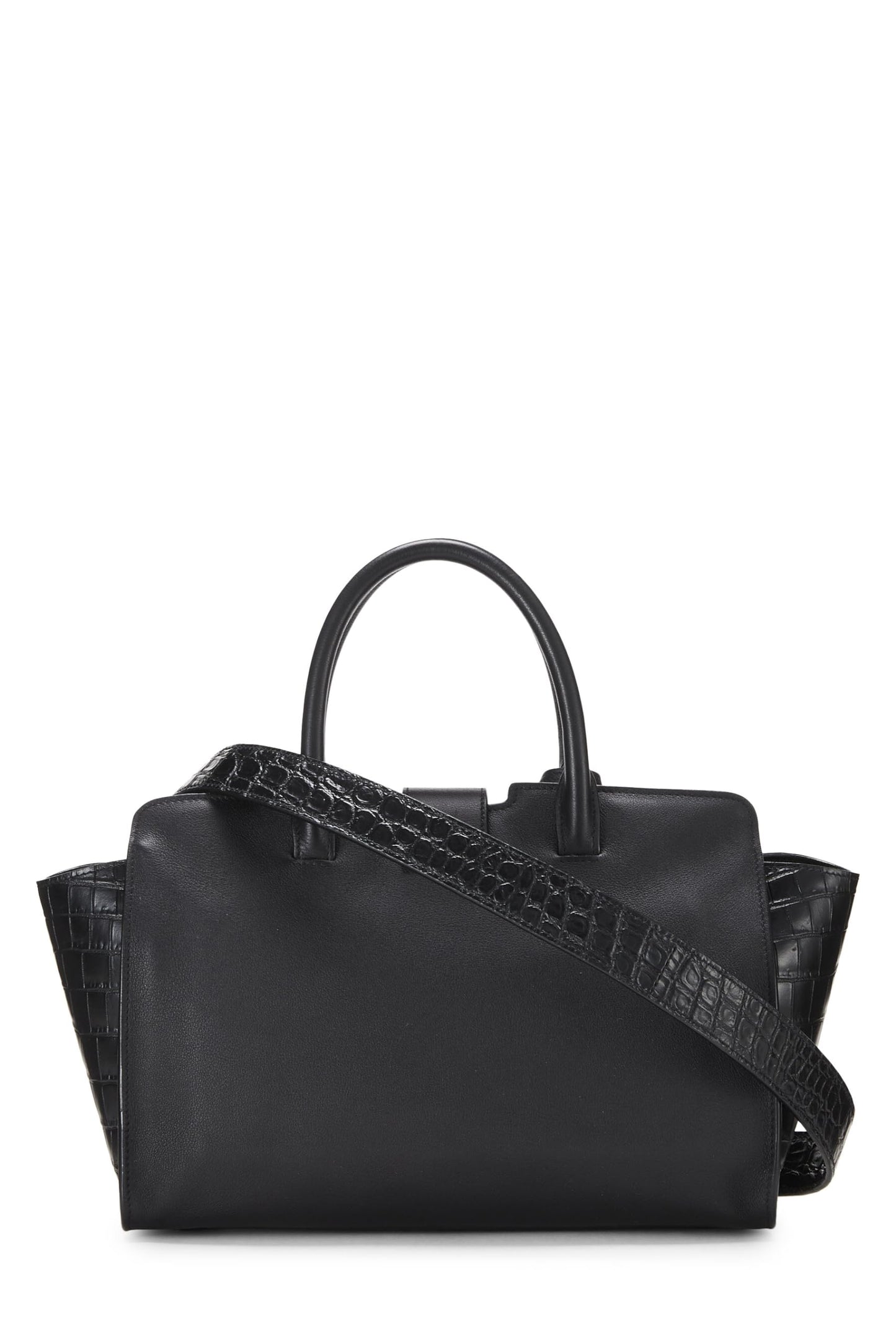 Yves Saint Laurent, Cabas Downtown Baby en cuir noir d'occasion, noir