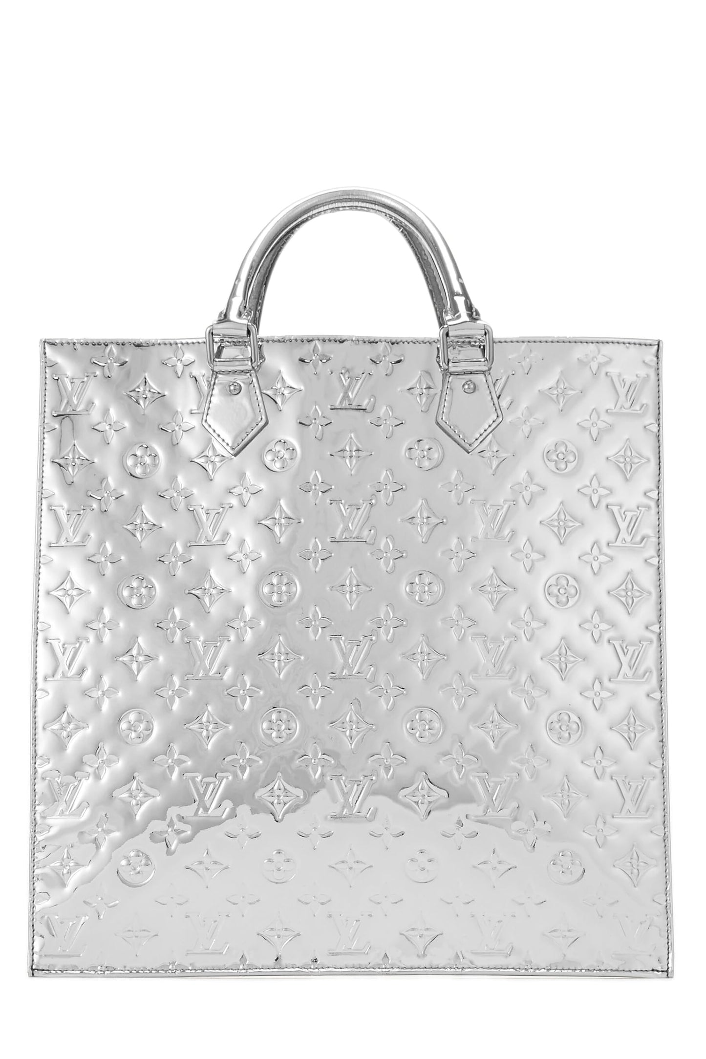 Louis Vuitton, Pre-Loved Silver Monogram Miroir Sac Plat, Silver