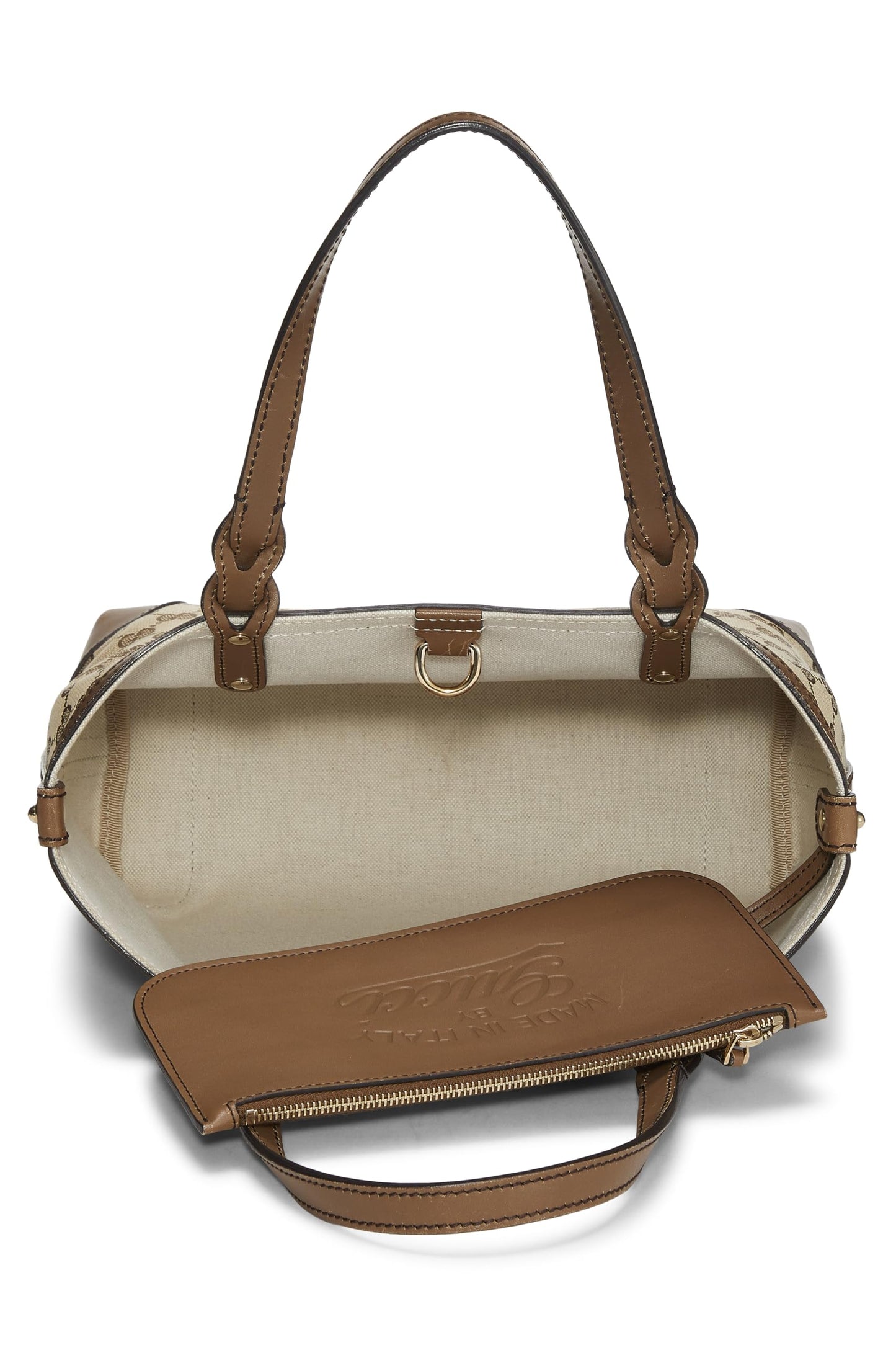 Gucci, sac fourre-tout artisanal en toile GG marron d'origine d'occasion, marron