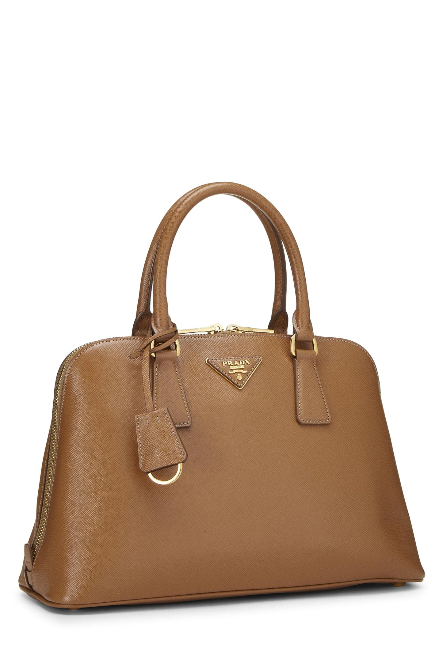 Prada, Pre-Loved Brown Saffiano Promenade Medium, Marrón