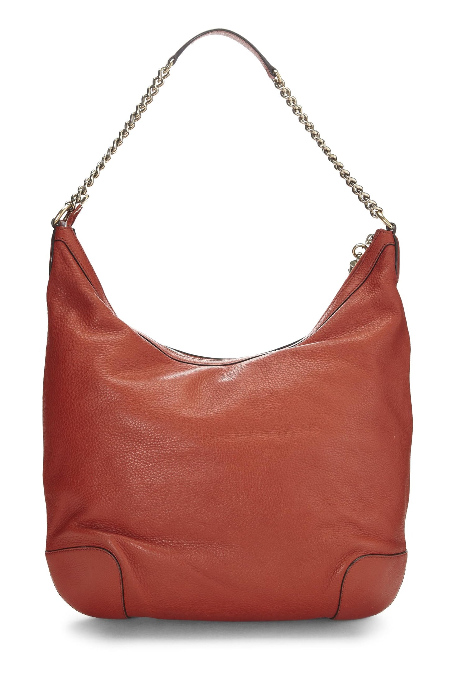 Gucci, Pre-Loved Orange Leather Soho Chain Hobo Large, Orange