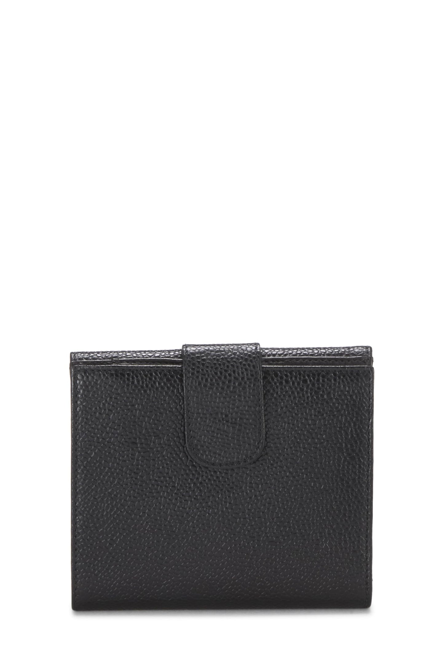 Chanel, Pre-Loved Black Caviar Timeless 'CC' Compact Wallet, Black