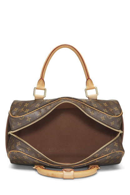 Louis Vuitton, Bolso de mano de lona con monograma Pre-Loved, Marrón