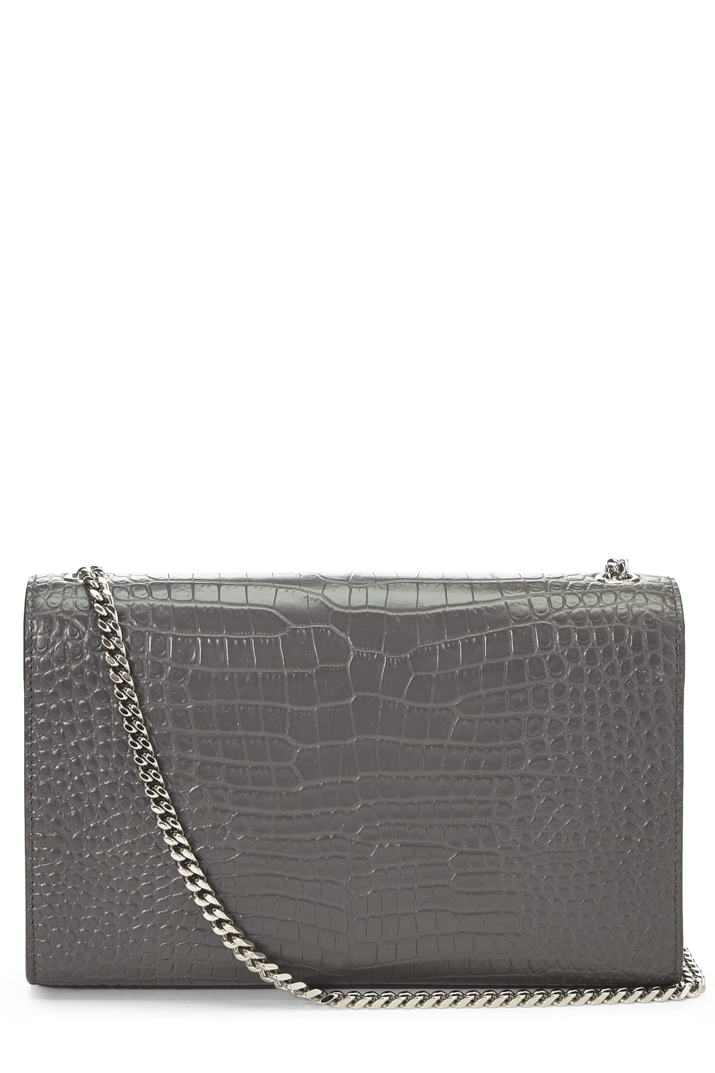 Yves Saint Laurent, Kate Tassel Medium gris gaufré d'occasion, gris