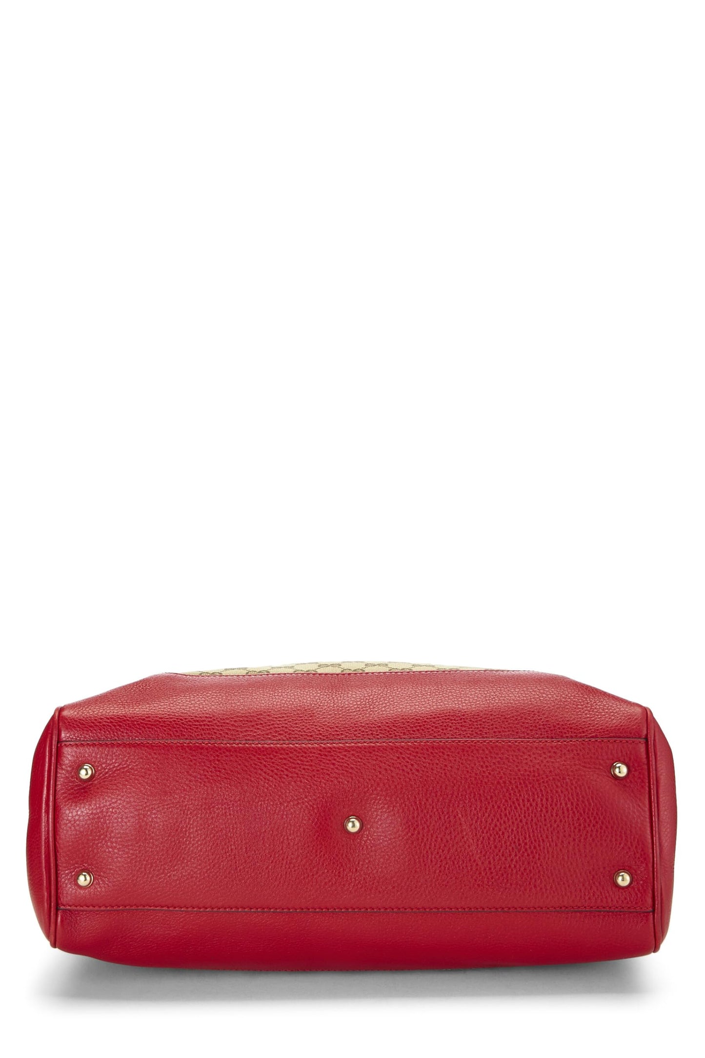 Gucci, sac fourre-tout en bambou en toile GG rouge d'occasion, petit modèle, rouge