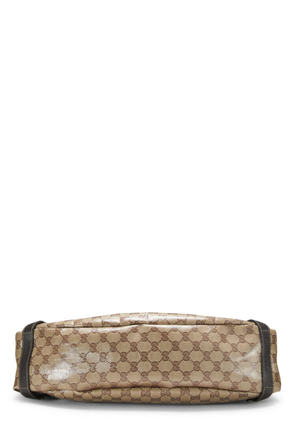 Gucci, Pre-Loved Original GG Crystal Canvas Abbey Tote, Brown