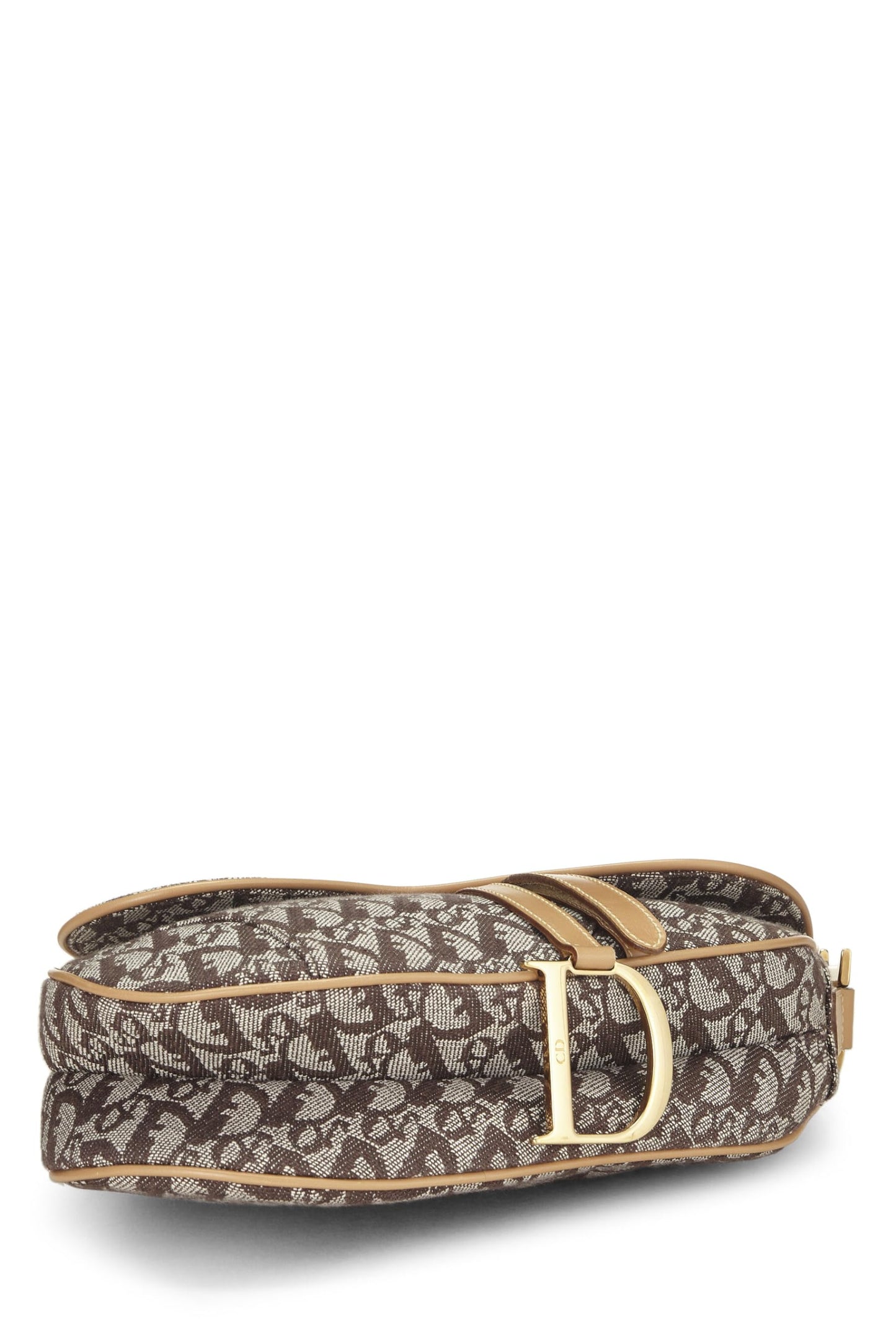 Dior, Sacoche en toile marron Trotter d'occasion, beige