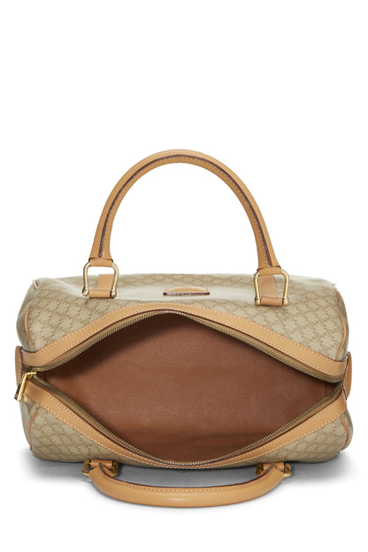 Céline, Pre-Loved Beige Macadam Coated Canvas Handbag, Beige