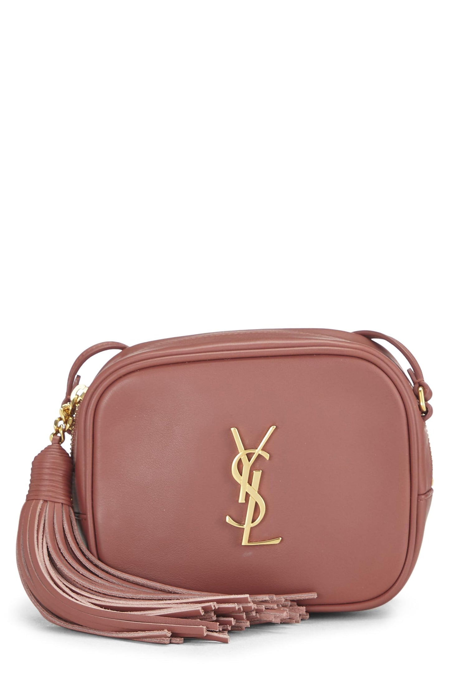 Yves Saint Laurent, sac Blogger en cuir de veau rose d'occasion, rose