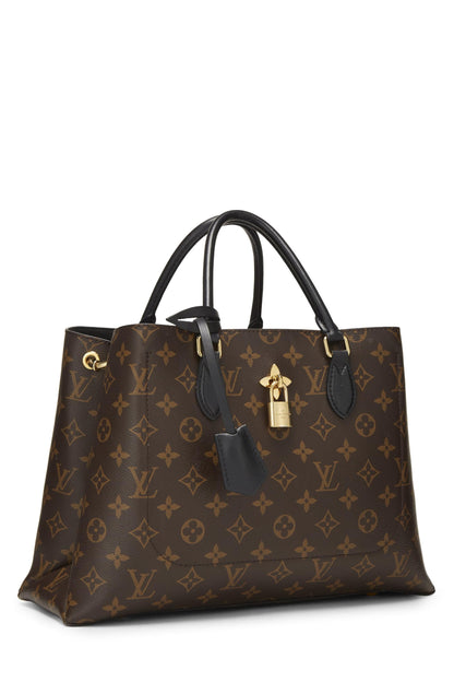 Louis Vuitton, sac fourre-tout à fleurs noir Monogram d'occasion, noir