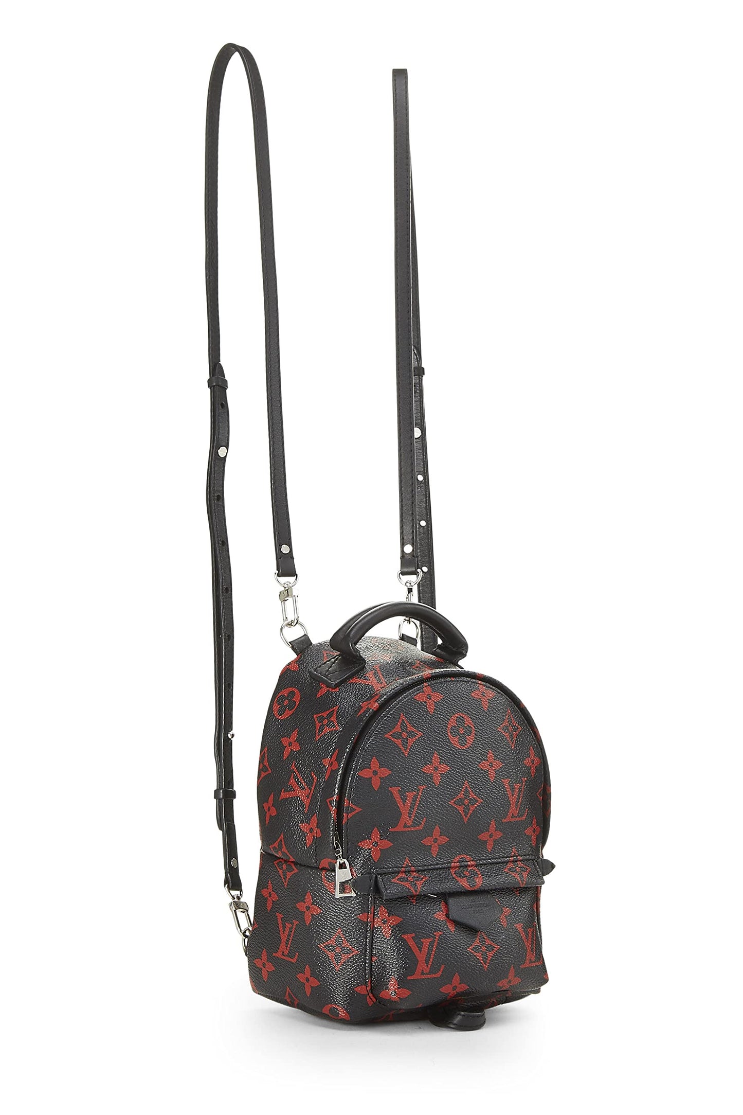 Louis Vuitton, Mini sac à dos Palm Springs Monogram Infrarouge d'occasion, noir