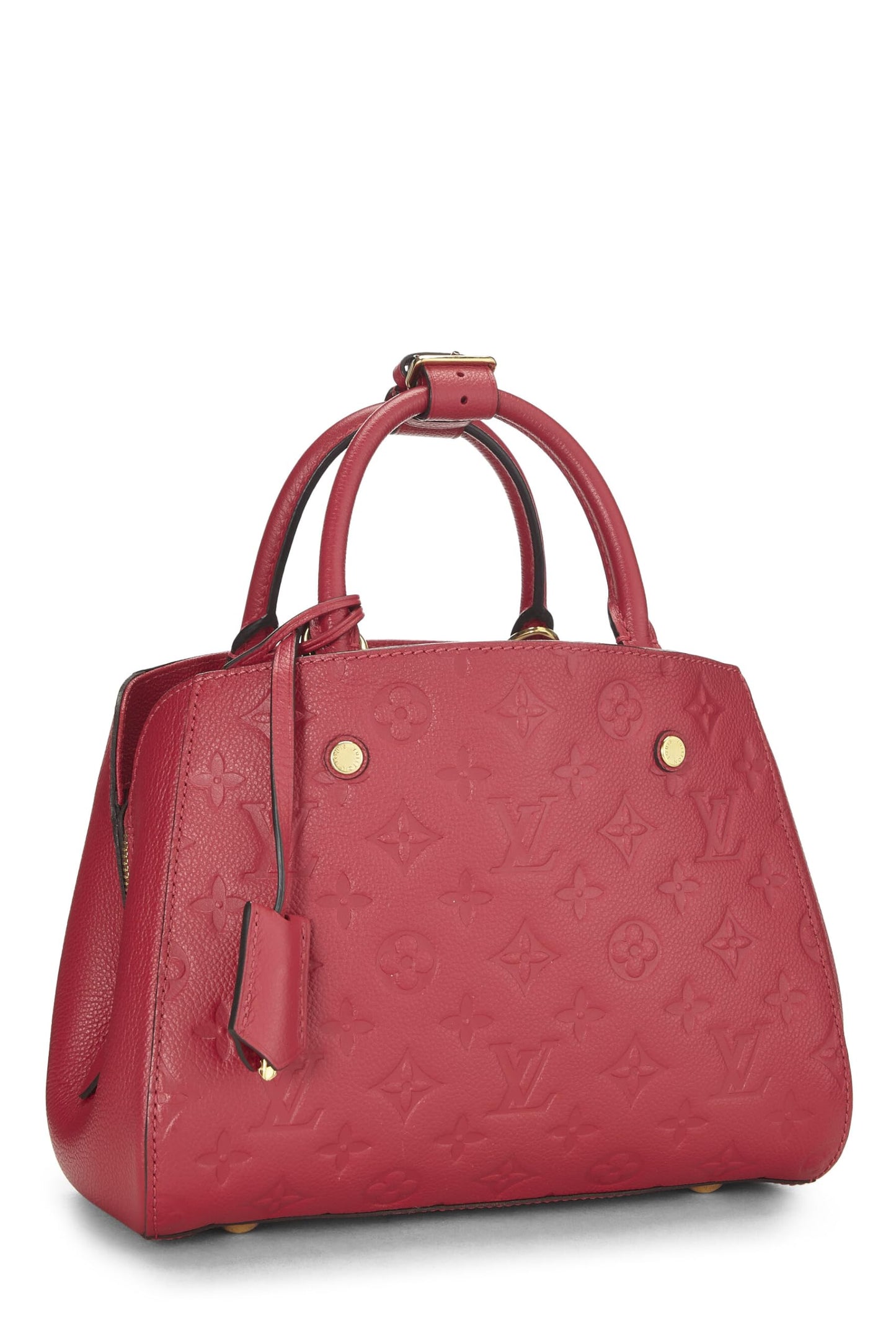 Louis Vuitton, Pre-Loved Pink Monogram Empreinte Montaigne BB, Purple