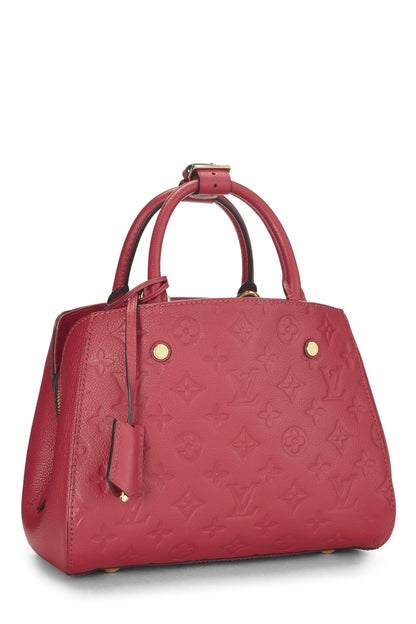 Louis Vuitton, Monograma rosa Pre-Loved Empreinte Montaigne BB, Púrpura