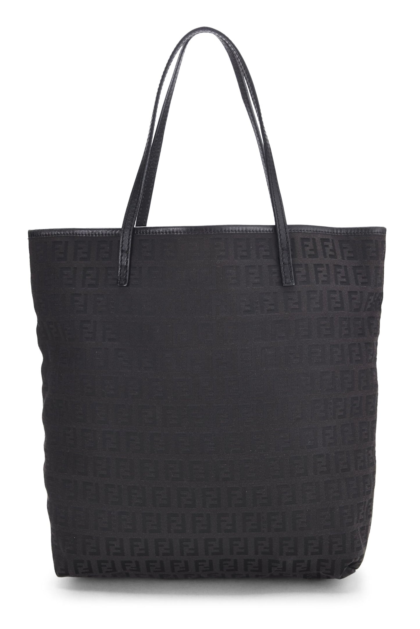 Fendi, sac fourre-tout en toile Zucchino noir d'occasion, petit modèle, noir