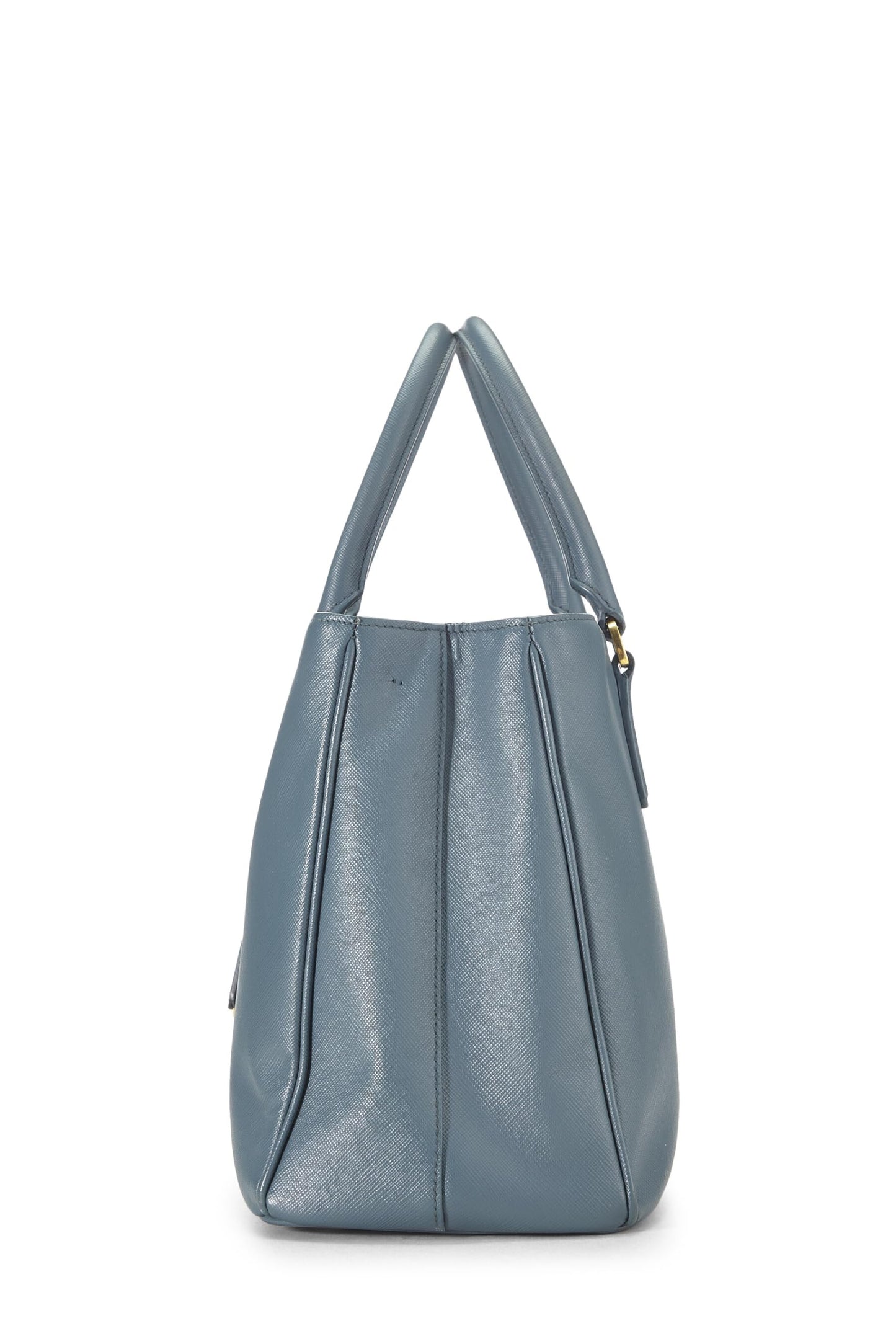 Prada, sac fourre-tout Executive moyen en saffiano bleu d'occasion, bleu