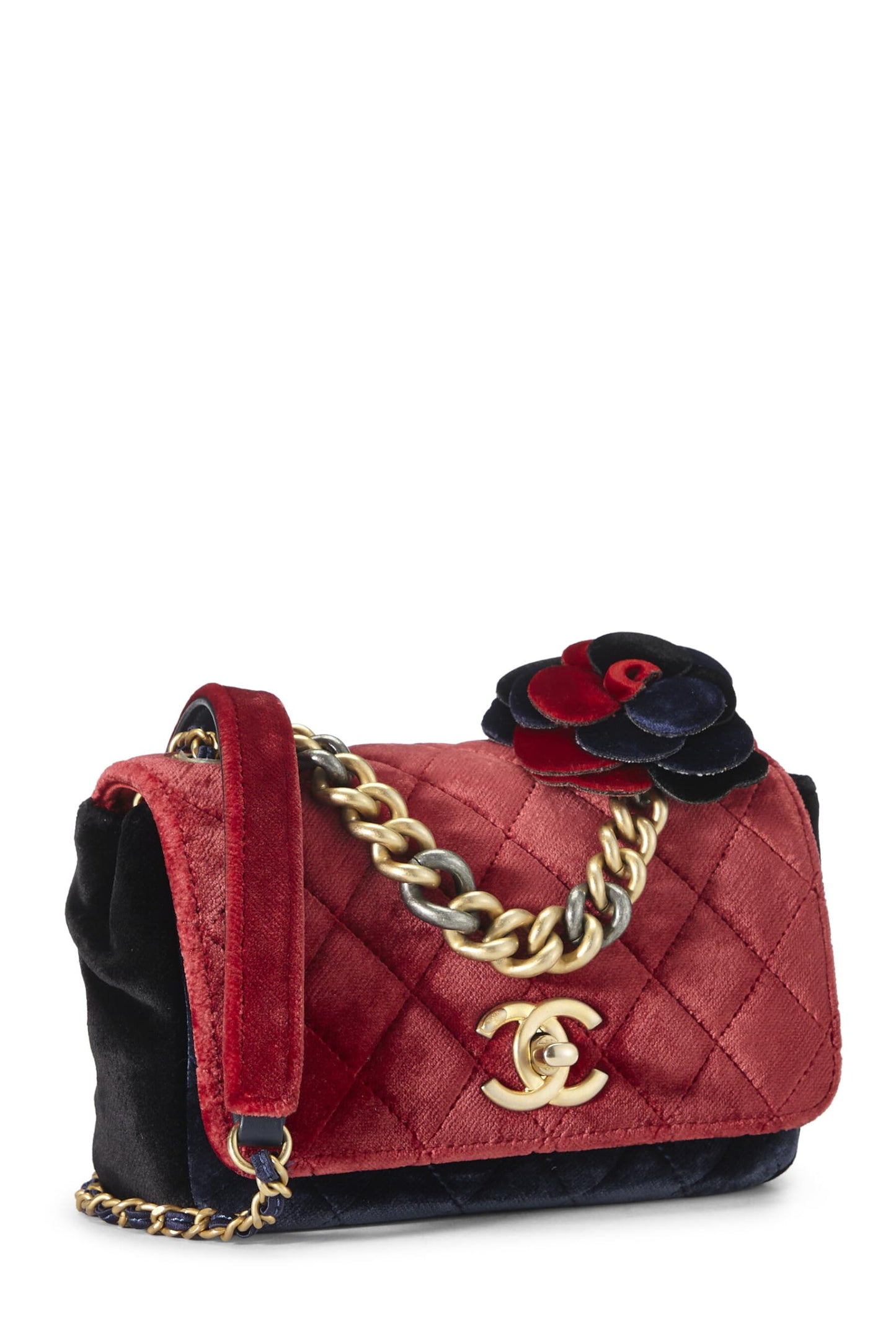 Chanel, Pre-Loved Paris-Cosmopolite Tricolor Velour Private Affair Flap Bag, Multi