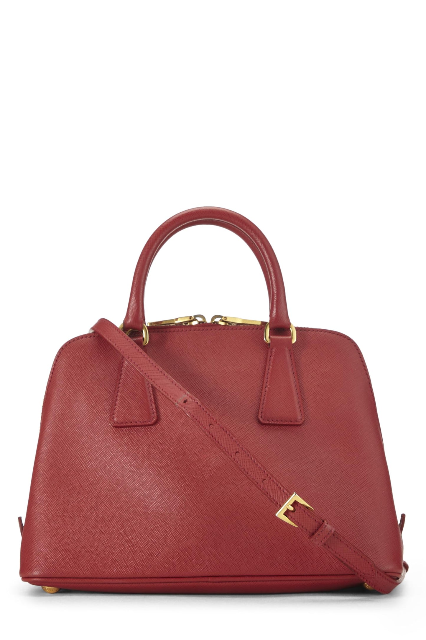 Prada, Pre-Loved Red Saffiano Promenade Mini, Red