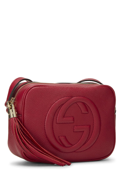 Gucci, Pre-Loved Red Grained Leather Soho Disco, Red