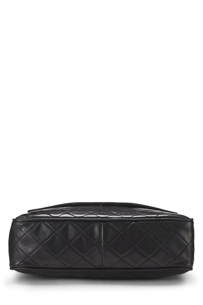 Chanel, Pre-Loved Black Quilted Lambskin Pocket Camera Bag Large, Black