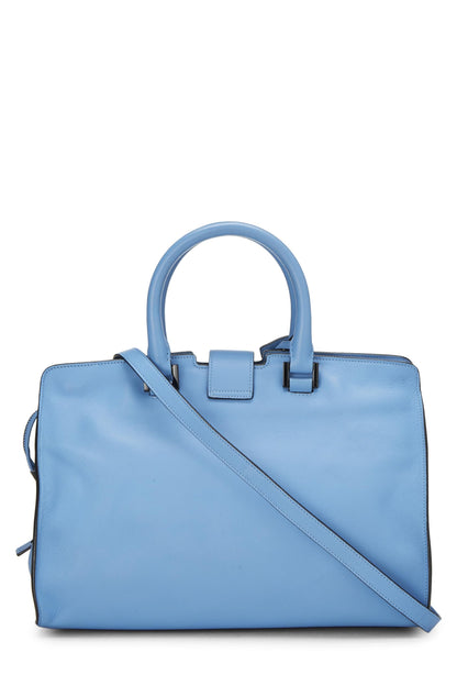 Yves Saint Laurent, Pre-Loved Blue Soft Calfskin Monogram Cabas Small, Blue