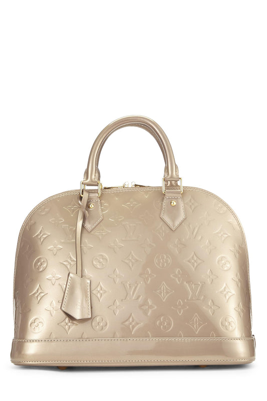 Louis Vuitton, Pre-Loved Noisette Monogram Vernis Alma PM, Beige