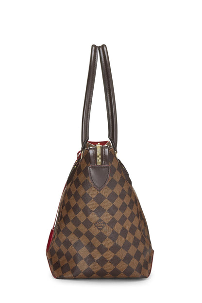 Louis Vuitton, Pre-Loved Red Damier Ebene Caissa Tote MM, Red