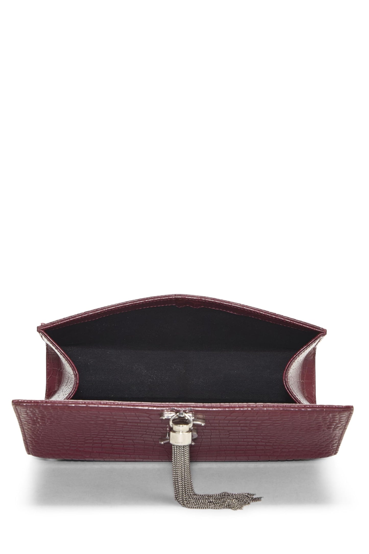 Yves Saint Laurent, Kate Tassel Medium bordeaux gaufré d'occasion, bordeaux