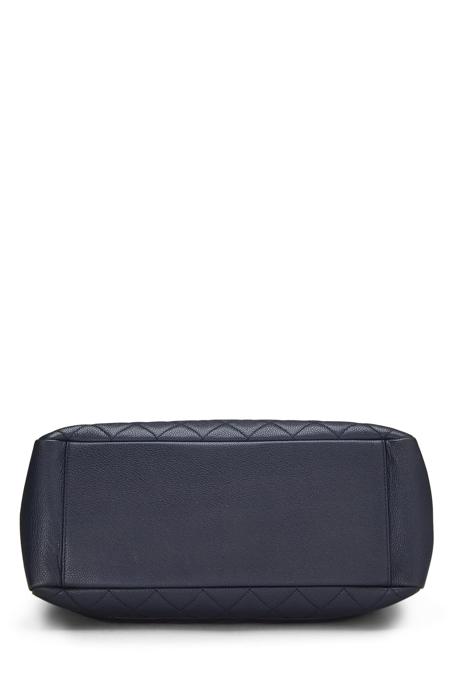 Chanel, Grand sac cabas matelassé bleu Caviar d'occasion (GST), bleu