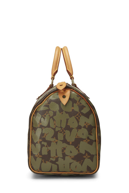 Louis Vuitton, Stephen Sprouse x Louis Vuitton d'occasion, Speedy 30 Monogram Green Graffiti, Vert