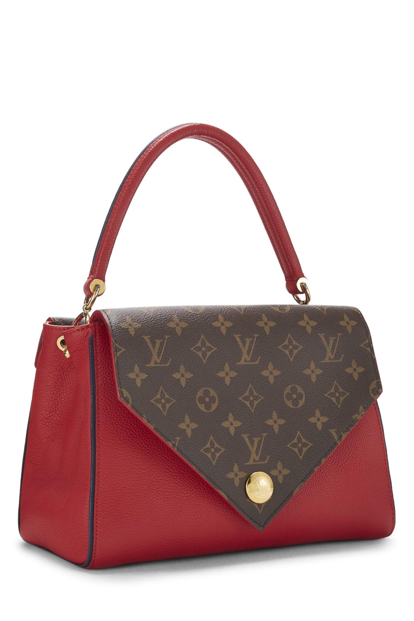 Louis Vuitton, Bolso con doble V de cuero con monograma rojo Pre-Loved, Rojo