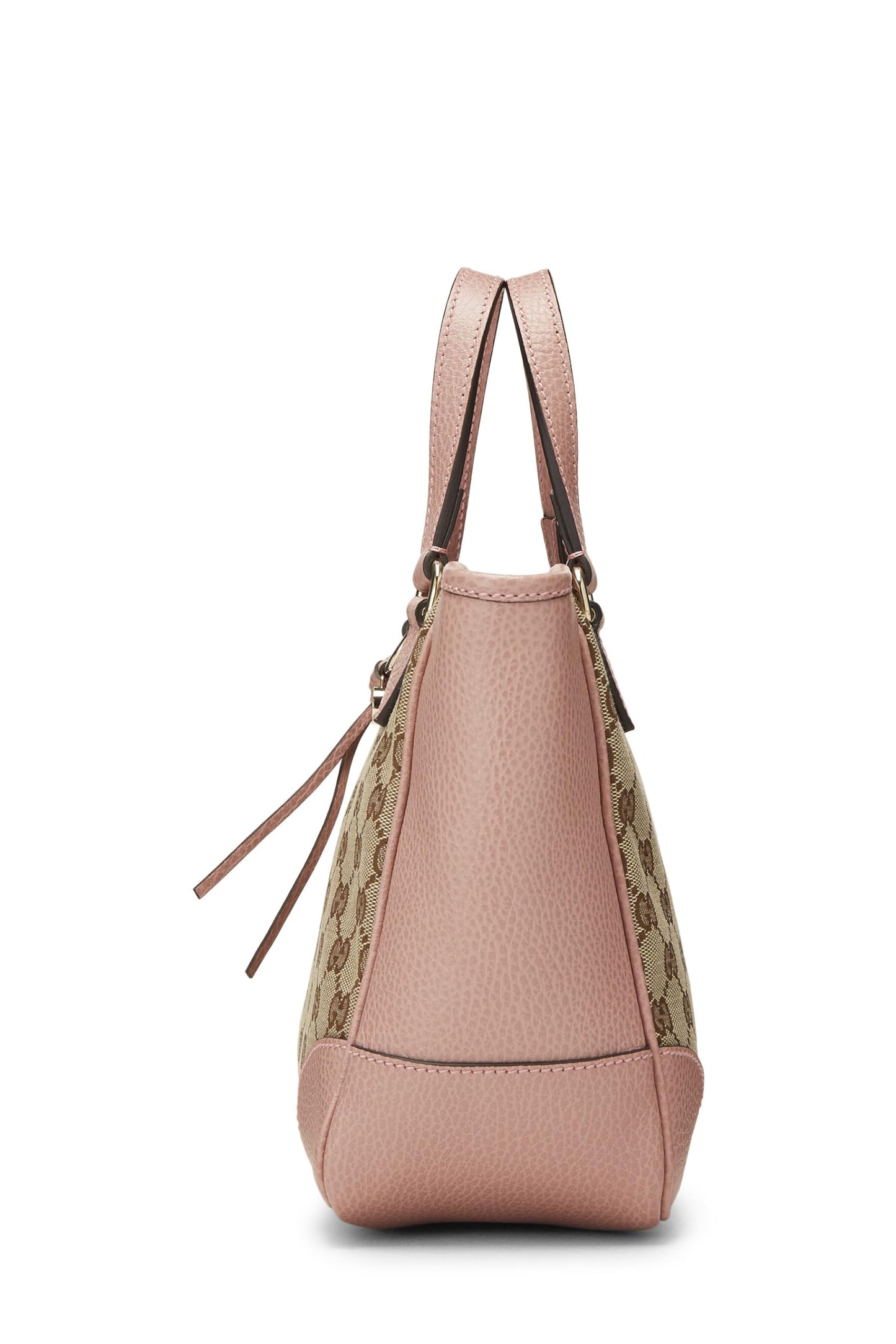 Gucci, sac fourre-tout Bree à poignée supérieure en toile GG rose d'occasion, petit modèle, rose