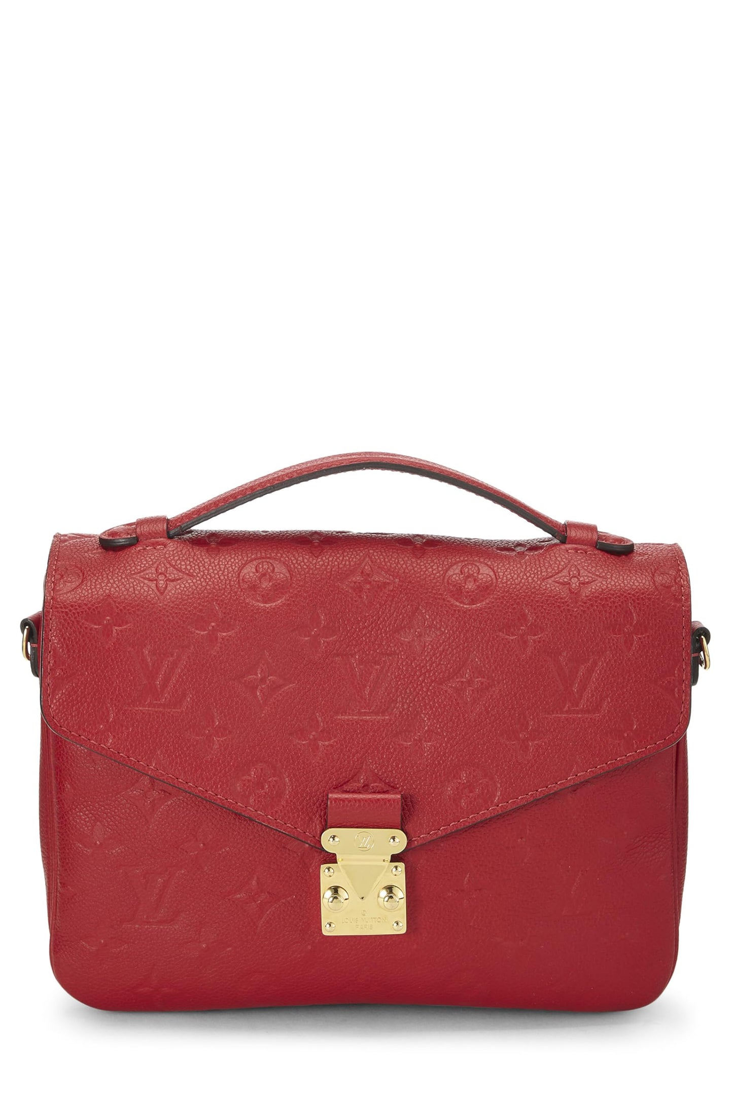 Louis Vuitton, Pre-Loved Cherry Monogram Empreinte Pochette Metis, Rojo