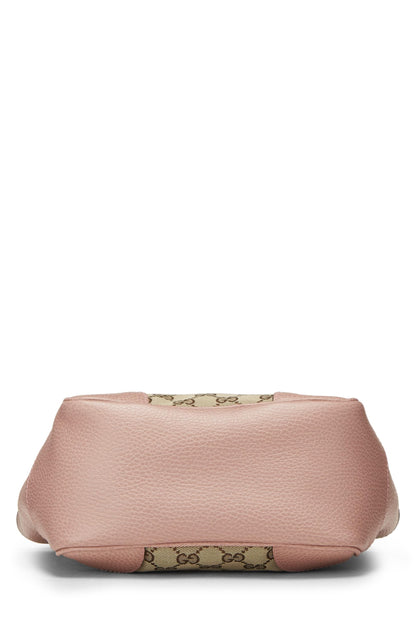 Gucci, sac fourre-tout Bree à poignée supérieure en toile GG rose d'occasion, petit modèle, rose