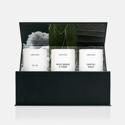 Lake & Skye Mini Votive 3 Piece Candle Set - includes 11 11, Wild Grass & Sage, and Santal Gray - 1.85 oz Each